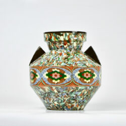 Gerbino vallauris vase art deco mosaic 1940s french art pottery (1)