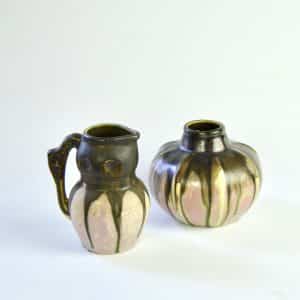 gilbert metenier stoneware art pottery