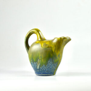 Louis Metenier Gannat metenier green stoneware jug 1