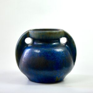 divine style french antiques pierrefonds art deco vase blue crystalline glaze