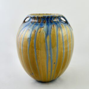 Pierre-Adrien Dalpayrat round vase with drip glaze crystalline glaze