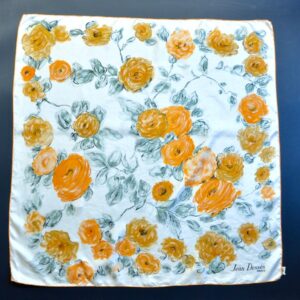 jean desses silk scarf floral 1950s divine style french antiques 1
