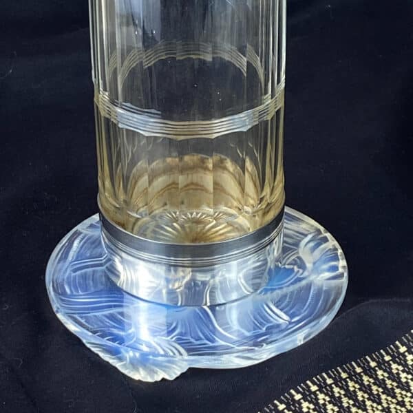 verlys opalescent glass bottle coaster with koy carp French art deco (4)