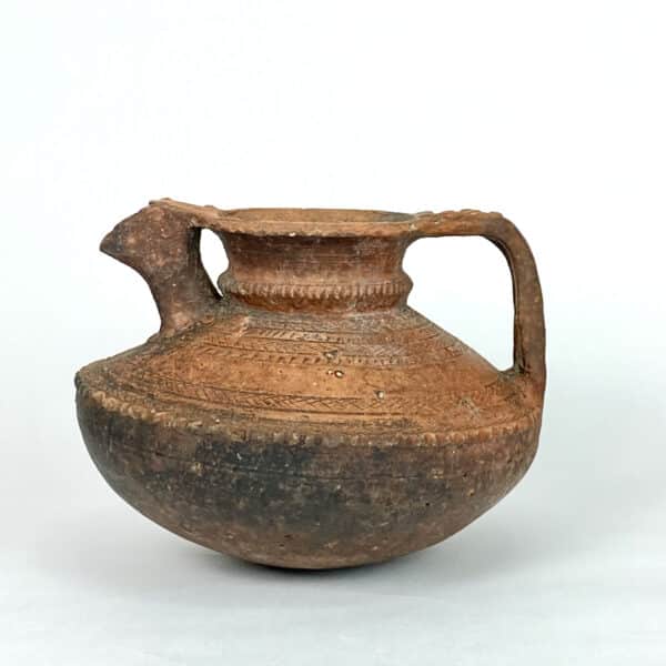 Antique terracotta jug from Asia Minor, 18th or 19th century, tribal art, primitive decor 2