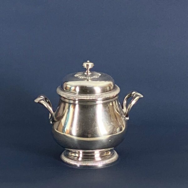 Christofle-Gallia-sugar-bowl-with lid luxury-French-silver-plate 3