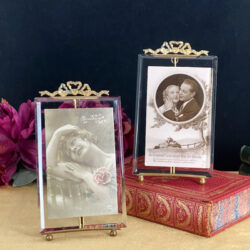 Pair of Pair of Napoleon III photo frames in bevelled glass and ormolu 19thc French a