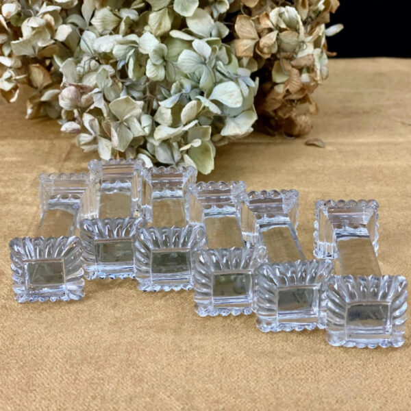 Set of 6 French Antique French Baccarat Crystal Knife Rests